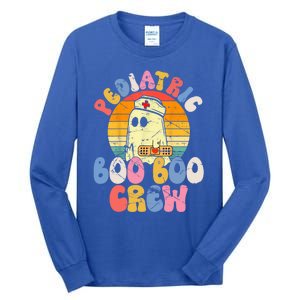 Groovy Ghost Halloween Pediatric Rn Nurse Boo Boo Crew Gift Tall Long Sleeve T-Shirt