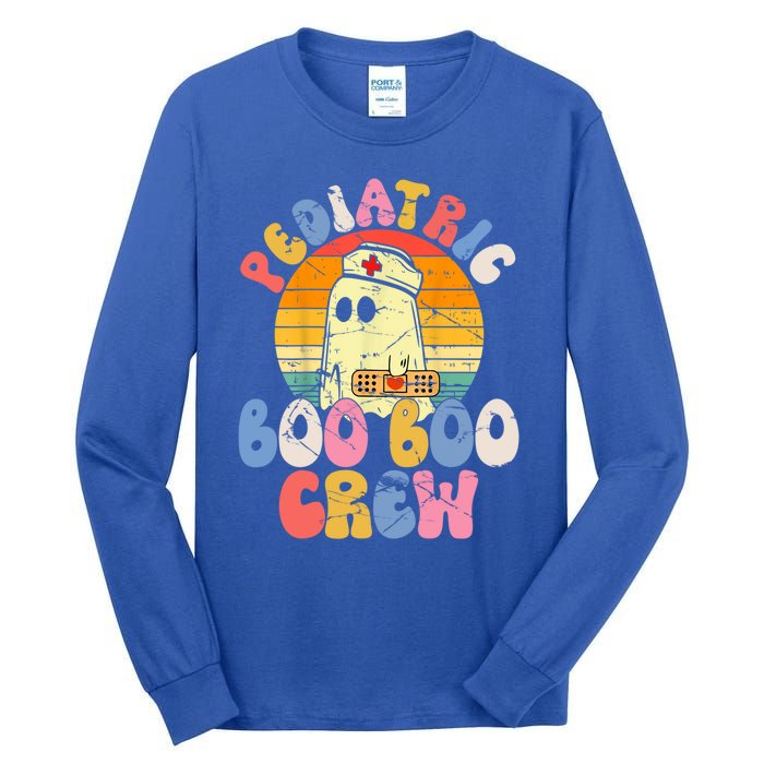 Groovy Ghost Halloween Pediatric Rn Nurse Boo Boo Crew Gift Tall Long Sleeve T-Shirt