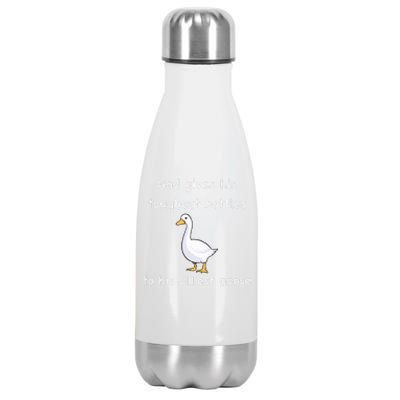 God Gives His Toughest Battles to His Silliest Goose  Stainless Steel Insulated Water Bottle