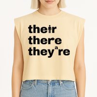 Grammar Geek Hilarious English Classroom Humor Garment-Dyed Women's Muscle Tee
