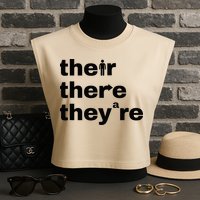 Grammar Geek Hilarious English Classroom Humor Garment-Dyed Women's Muscle Tee