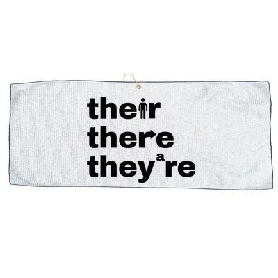 Grammar Geek Hilarious English Classroom Humor Large Microfiber Waffle Golf Towel