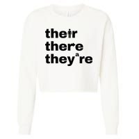 Grammar Geek Hilarious English Classroom Humor Cropped Pullover Crew