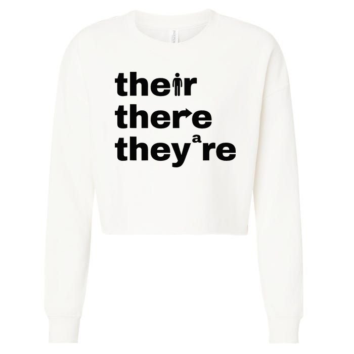 Grammar Geek Hilarious English Classroom Humor Cropped Pullover Crew
