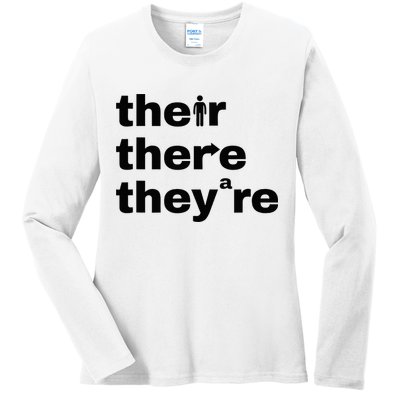 Grammar Geek Hilarious English Classroom Humor Ladies Long Sleeve Shirt