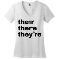 Grammar Geek Hilarious English Classroom Humor Women's V-Neck T-Shirt
