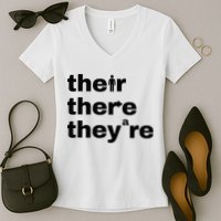 Grammar Geek Hilarious English Classroom Humor Women's V-Neck T-Shirt