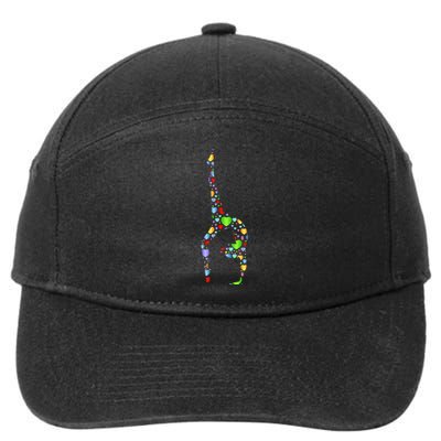 Gymnastics Gift Hearts Gymnast Gifts 7-Panel Snapback Hat