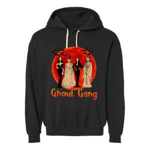 Ghoul Gang Horror Goth Queens Halloween Bride Funny Retro Garment-Dyed Fleece Hoodie