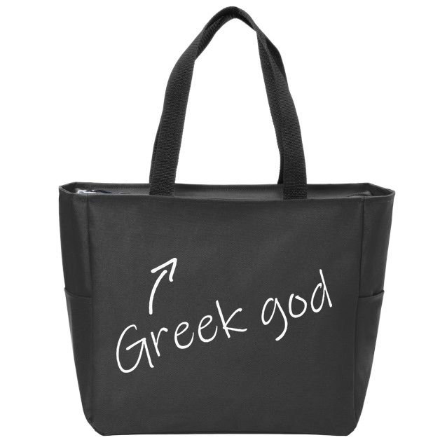 Greek God Halloween Costume Funny Adult Humor Party Zip Tote Bag