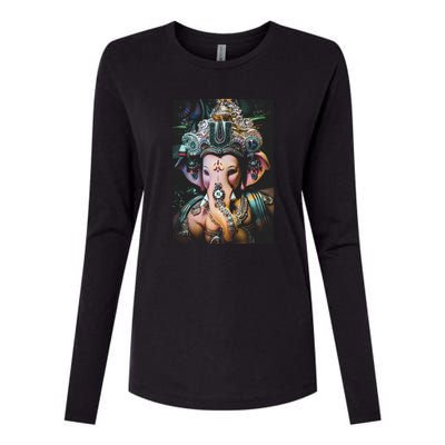 Ganesha Ganapati Hindu Yoga Meditation Gift Womens Cotton Relaxed Long Sleeve T-Shirt