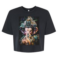 Ganesha Ganapati Hindu Yoga Meditation Gift Bella+Canvas Jersey Crop Tee