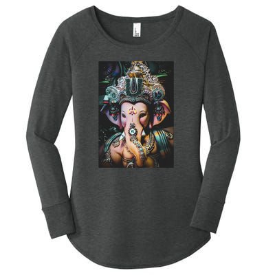 Ganesha Ganapati Hindu Yoga Meditation Gift Women's Perfect Tri Tunic Long Sleeve Shirt