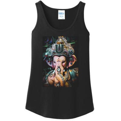 Ganesha Ganapati Hindu Yoga Meditation Gift Ladies Essential Tank