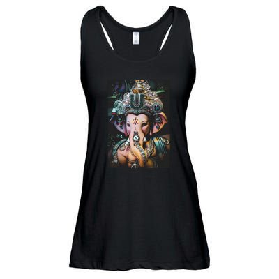 Ganesha Ganapati Hindu Yoga Meditation Gift Ladies Essential Flowy Tank