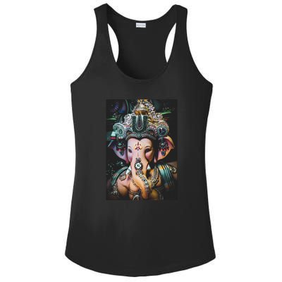 Ganesha Ganapati Hindu Yoga Meditation Gift Ladies PosiCharge Competitor Racerback Tank