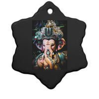 Ganesha Ganapati Hindu Yoga Meditation Gift Ceramic Star Ornament