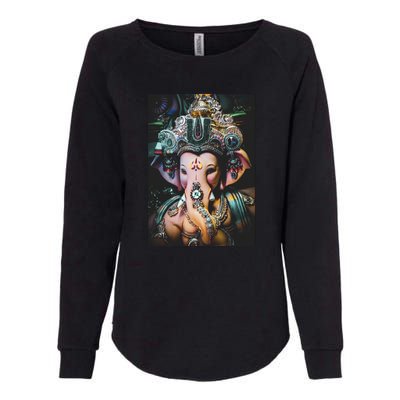 Ganesha Ganapati Hindu Yoga Meditation Gift Womens California Wash Sweatshirt