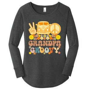 Groovy Grandpa Hippie Peace Retro Matching Party Family Women's Perfect Tri Tunic Long Sleeve Shirt