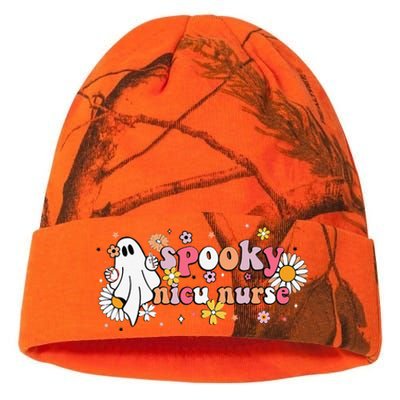 Groovy Ghost Halloween Floral Spooky Nicu Nurse Kati Licensed 12" Camo Beanie