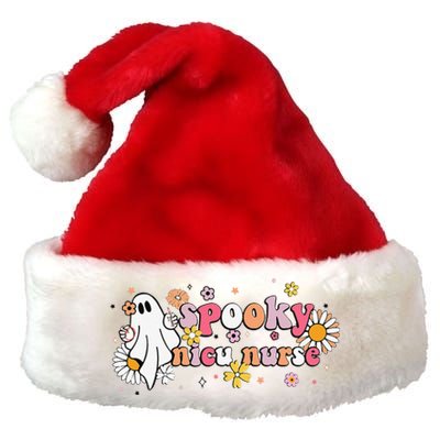 Groovy Ghost Halloween Floral Spooky Nicu Nurse Premium Christmas Santa Hat