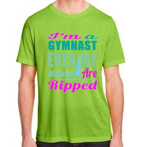 Gymnastics Gift Hands Ripped From A Bars Gift Adult ChromaSoft Performance T-Shirt