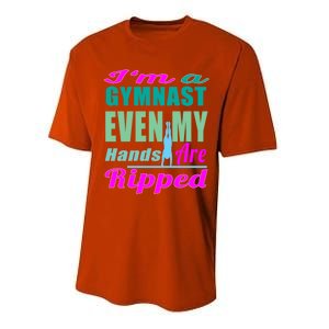 Gymnastics Gift Hands Ripped From A Bars Gift Performance Sprint T-Shirt