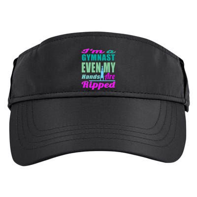 Gymnastics Gift Hands Ripped From A Bars Gift Adult Drive Performance Visor