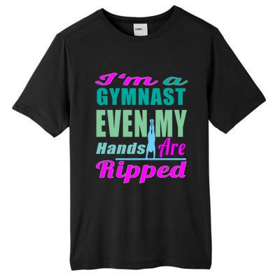 Gymnastics Gift Hands Ripped From A Bars Gift Tall Fusion ChromaSoft Performance T-Shirt