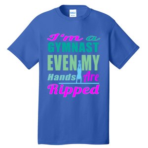 Gymnastics Gift Hands Ripped From A Bars Gift Tall T-Shirt