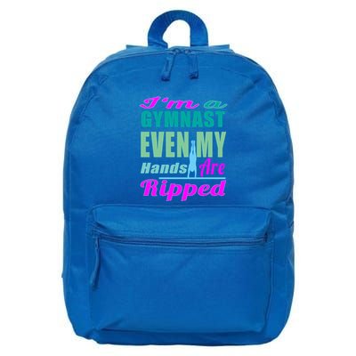 Gymnastics Gift Hands Ripped From A Bars Gift 16 in Basic Backpack