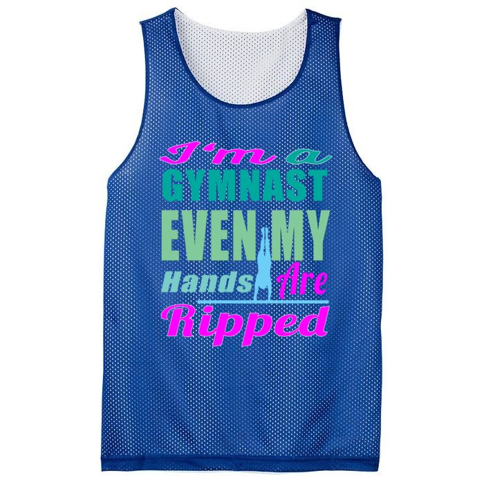 Gymnastics Gift Hands Ripped From A Bars Gift Mesh Reversible Basketball Jersey Tank