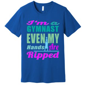 Gymnastics Gift Hands Ripped From A Bars Gift Premium T-Shirt