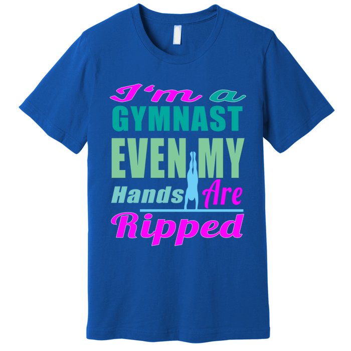 Gymnastics Gift Hands Ripped From A Bars Gift Premium T-Shirt