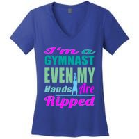 Gymnastics Gift Hands Ripped From A Bars Gift Women's V-Neck T-Shirt