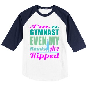 Gymnastics Gift Hands Ripped From A Bars Gift Baseball Sleeve Shirt