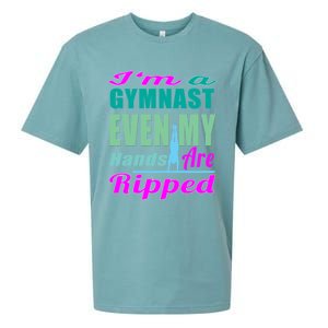 Gymnastics Gift Hands Ripped From A Bars Gift Sueded Cloud Jersey T-Shirt