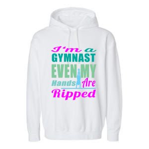 Gymnastics Gift Hands Ripped From A Bars Gift Garment-Dyed Fleece Hoodie