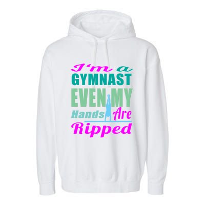 Gymnastics Gift Hands Ripped From A Bars Gift Garment-Dyed Fleece Hoodie