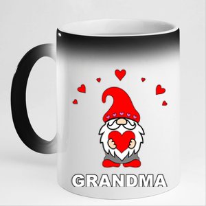 Grandma Grandmother Happy MotherS Day Gift Gnome Cute Elf Gift 11oz Black Color Changing Mug