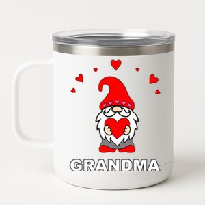 Grandma Grandmother Happy MotherS Day Gift Gnome Cute Elf Gift 12 oz Stainless Steel Tumbler Cup