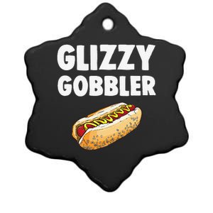 Glizzy Gobbler Hot Dog Eating Champion Funny Meme Ceramic Star Ornament