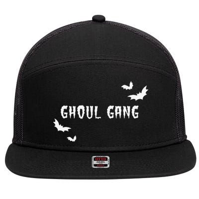Ghoul Gang Halloween Bats Spooky 7 Panel Mesh Trucker Snapback Hat