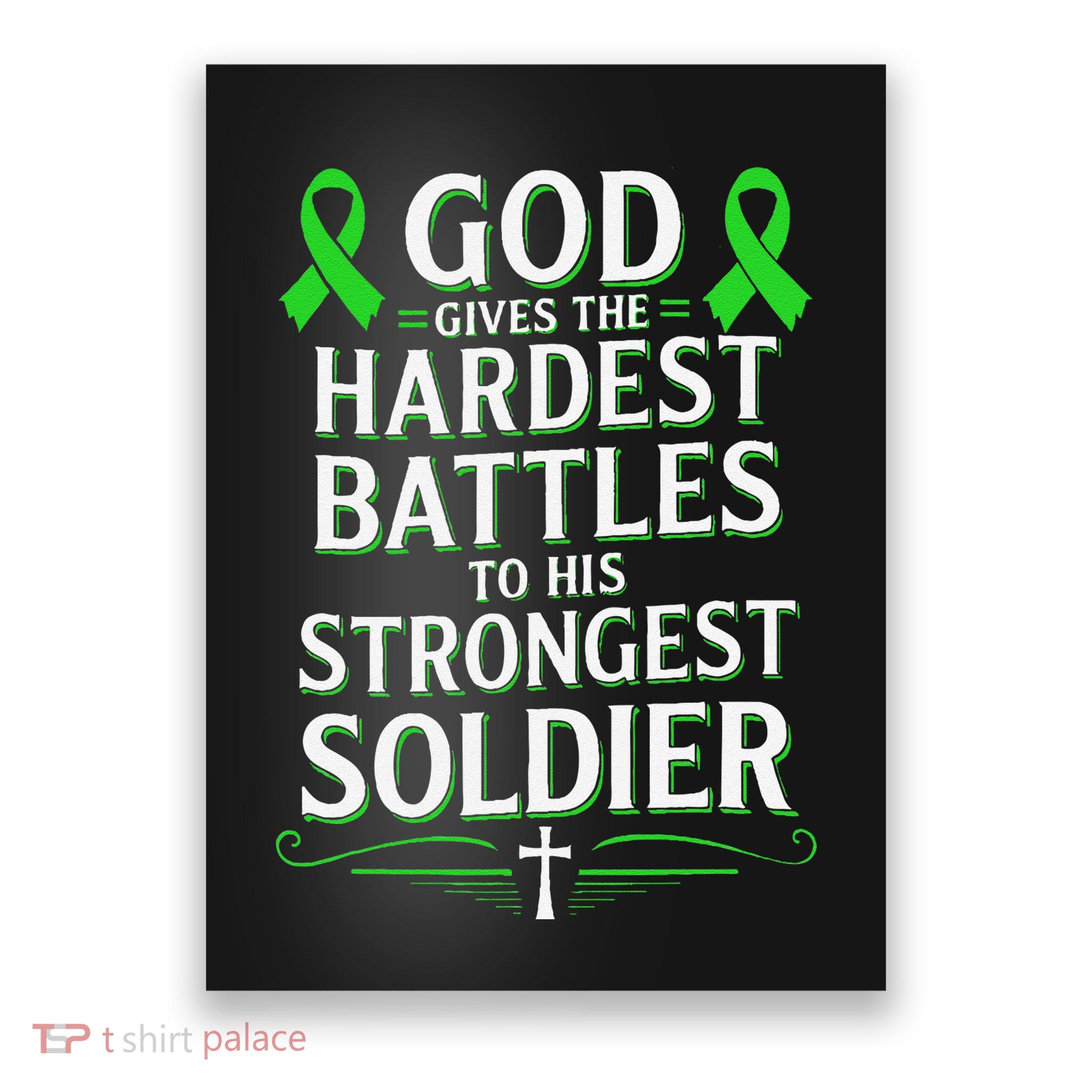 God Gives Hardest Battle Spinal Cord Injury Awareness Poster