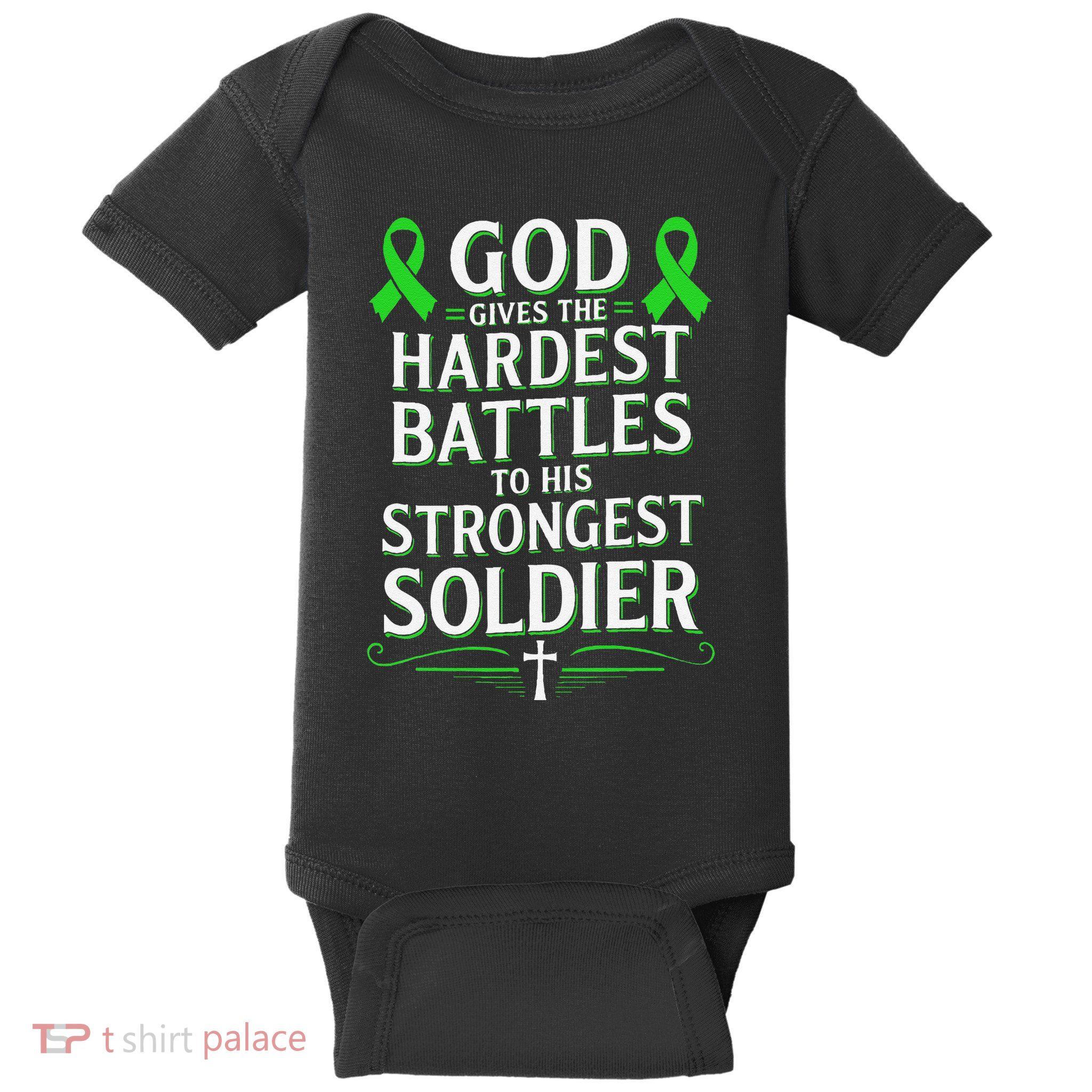 God Gives Hardest Battle Spinal Cord Injury Awareness Baby Bodysuit