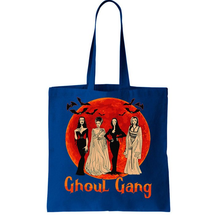 Ghoul Gang Horror Goth Queens Halloween Bride Funny Retro Tote Bag