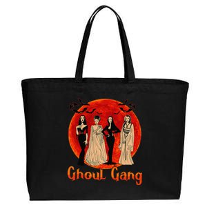 Ghoul Gang Horror Goth Queens Halloween Bride Funny Retro Cotton Canvas Jumbo Tote