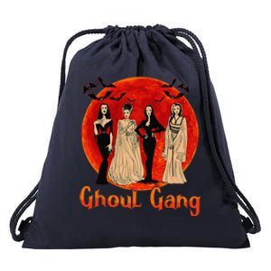 Ghoul Gang Horror Goth Queens Halloween Bride Funny Retro Drawstring Bag