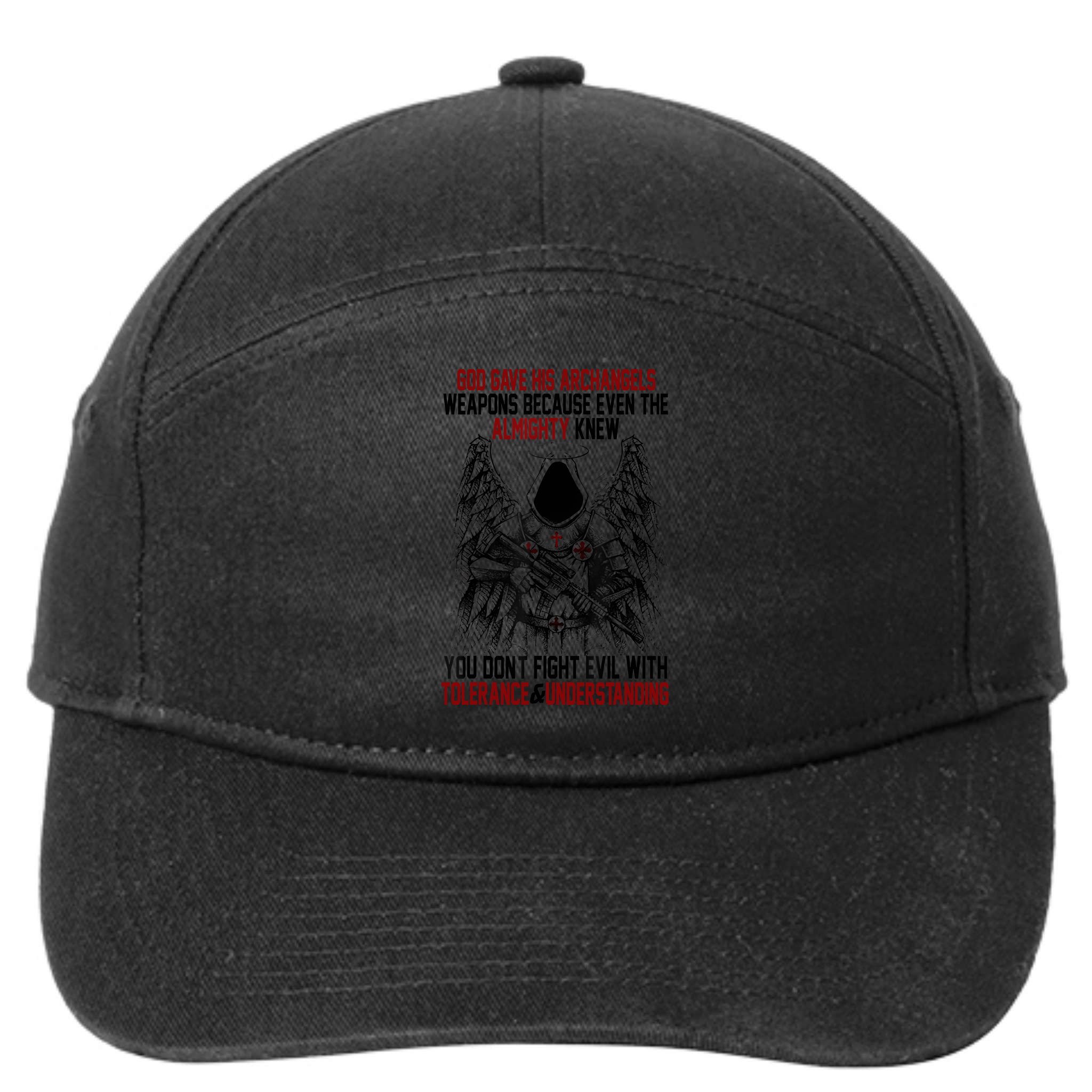God Gave His Archangels Weapons Because Even The Almighty 7-Panel Snapback Hat