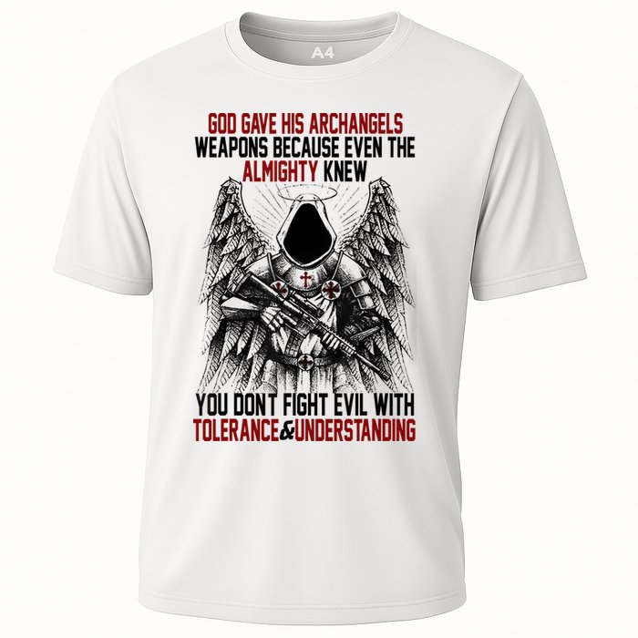 God Gave His Archangels Weapons Because Even The Almighty Cooling Performance Crew T-Shirt